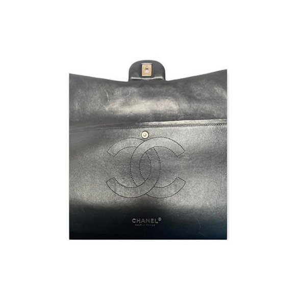 ❤️SOLD ❤️Chanel Black Quilted Patent Leather Maxi Classic Double Flap Bag - Picture 5 of 15